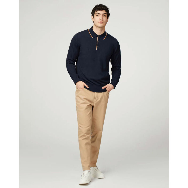 Ben Sherman Tipped Merino Polo image number 3